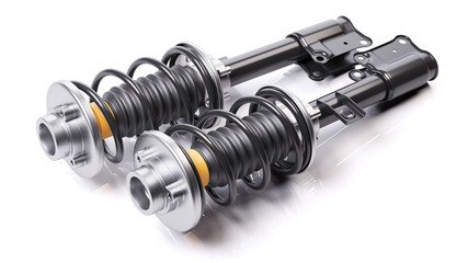 Example of coilover suspension components